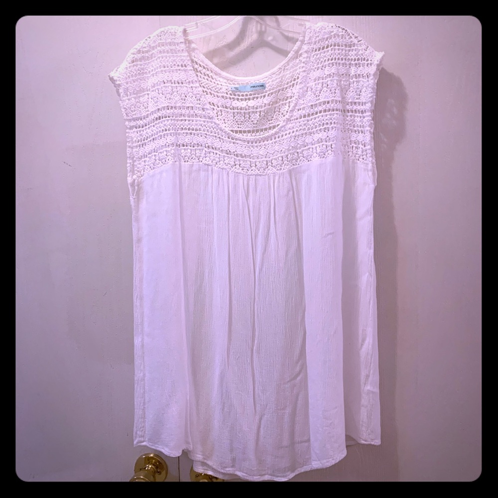 Crochet shoulder top, Large